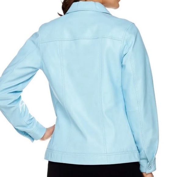 NWOT! - D & Co 100% Genuine Lamb Leather Button Front Jacket - Picture 7 of 10